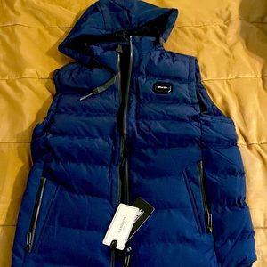 Mens XL Navy Blue Puffer Style Vest